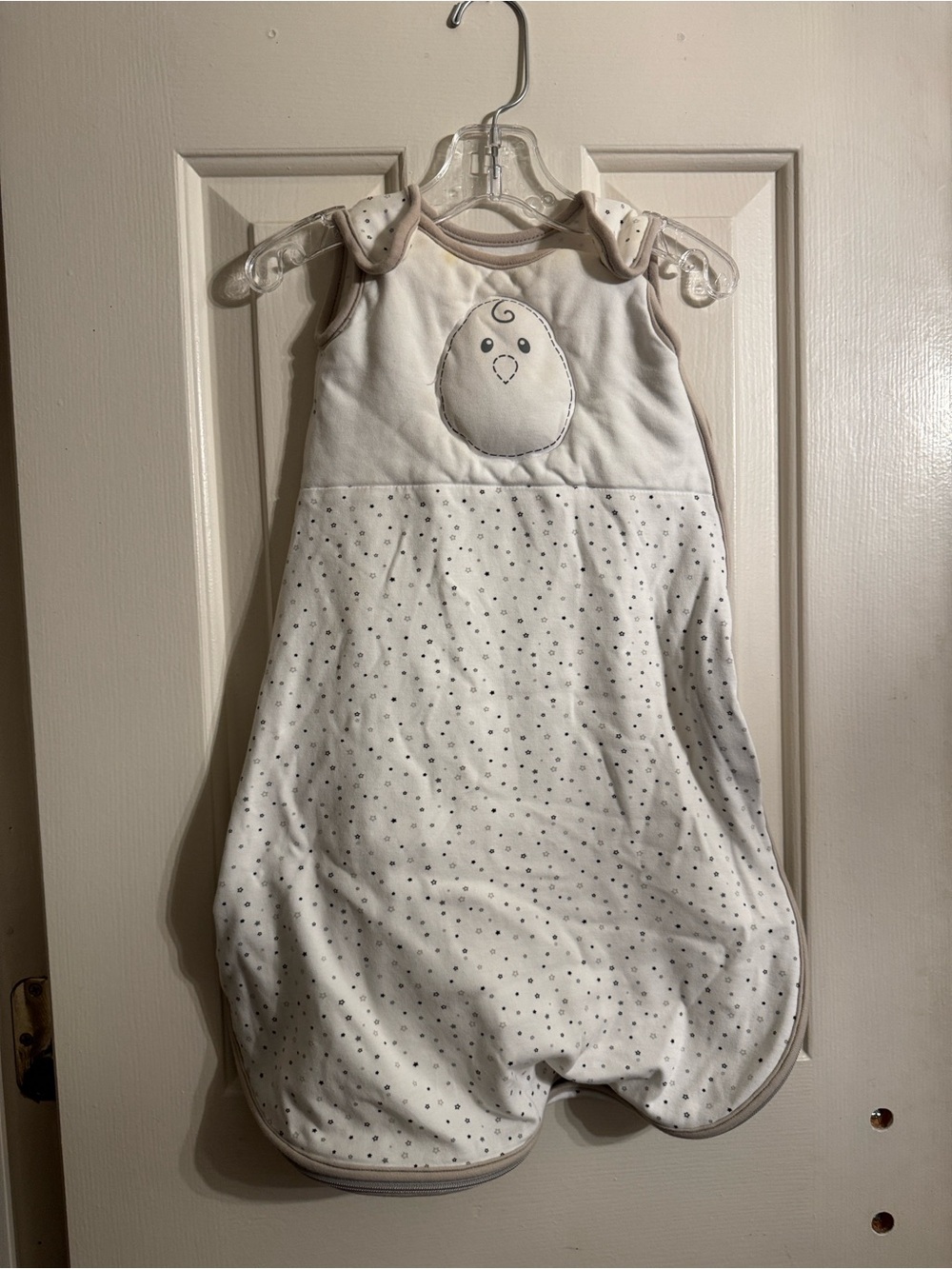 Nested Bean Cream Sleeveless Sleep Sack with Chick Applique